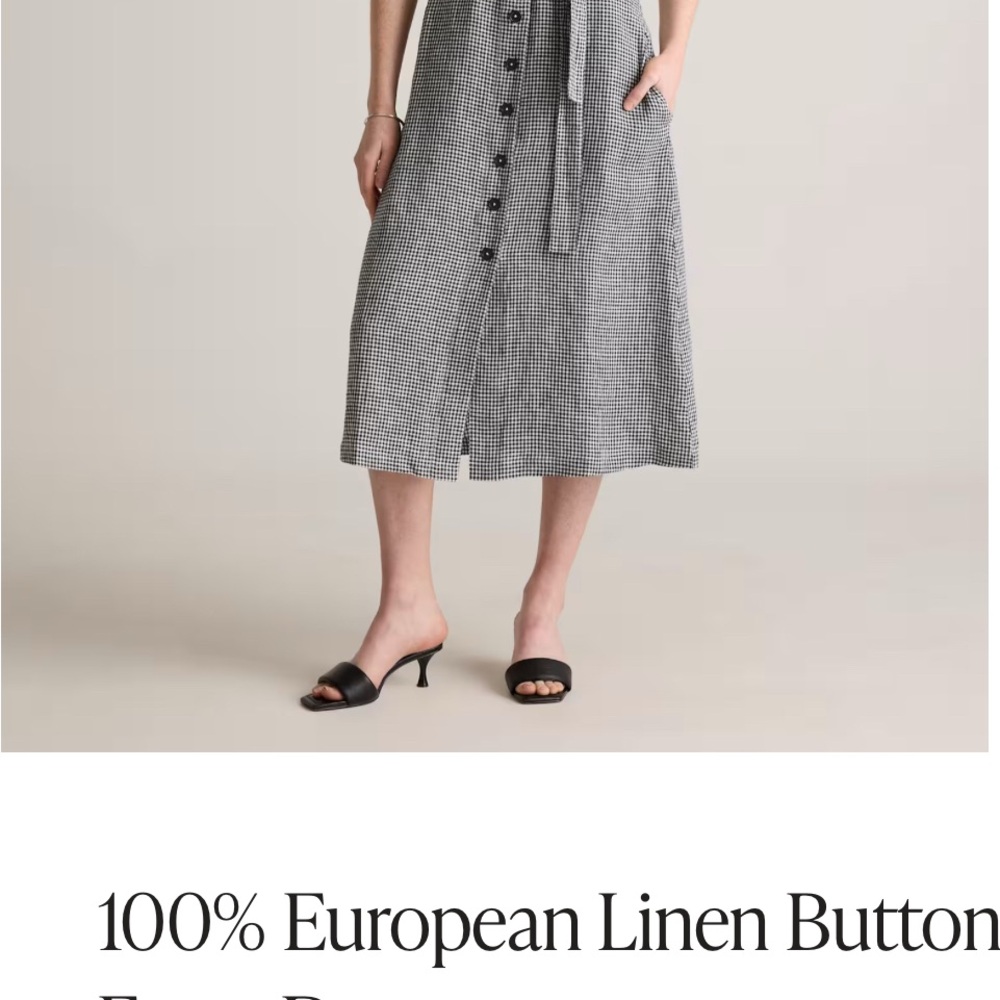 Quince gingham linen dress